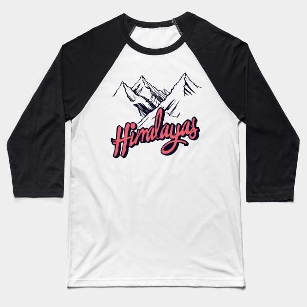 himalayas Baseball T-Shirt by GraphGeek